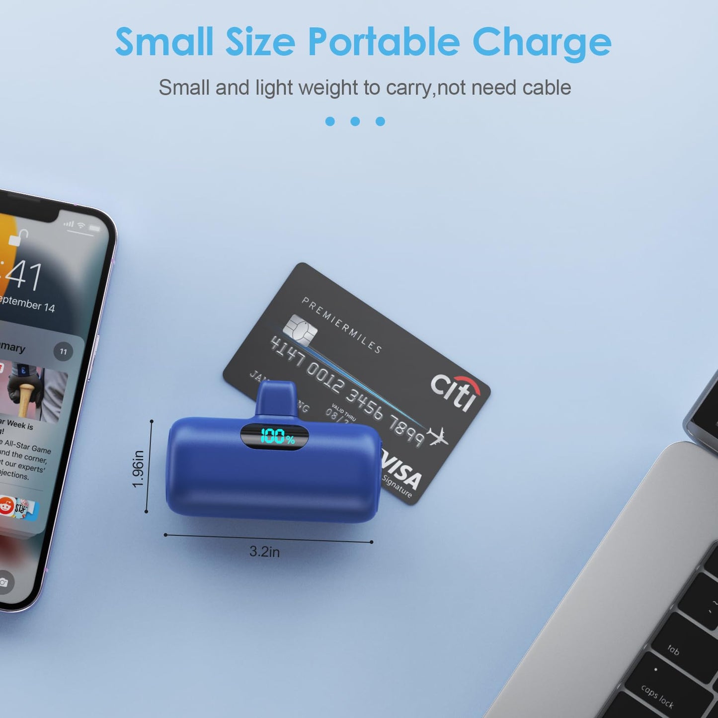 Small Portable Charger for iPhone,Upgraded 5000mAh PD Fast Charging Power Bank,Mini Battery Pack Backup Charger Compatible with iPhone 14/14 Pro Max/13/13 Pro/12 Pro/11/XS/XR/X/8/7/6 etc-Black