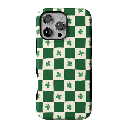 Casely iPhone 16 Pro Case | Fit Check | Neutral Checkerboard | Compatible with MagSafe | Bold Protective Design
