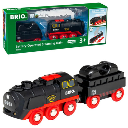 BRIO World Battery Powered Steaming Toy Train Engine for Children Age 3 Years Up for Kids