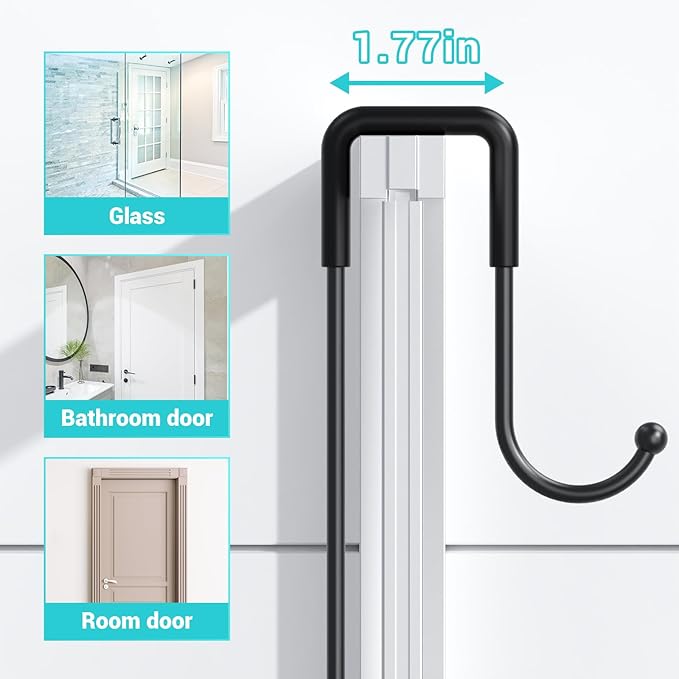 Over the Door Shower Caddy Hanging: Black Rustproof Shower Organizer over the