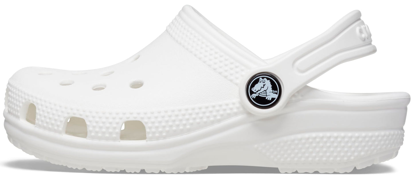 Crocs Unisex Kids Classic Clog K Clogs, White, 2 UK