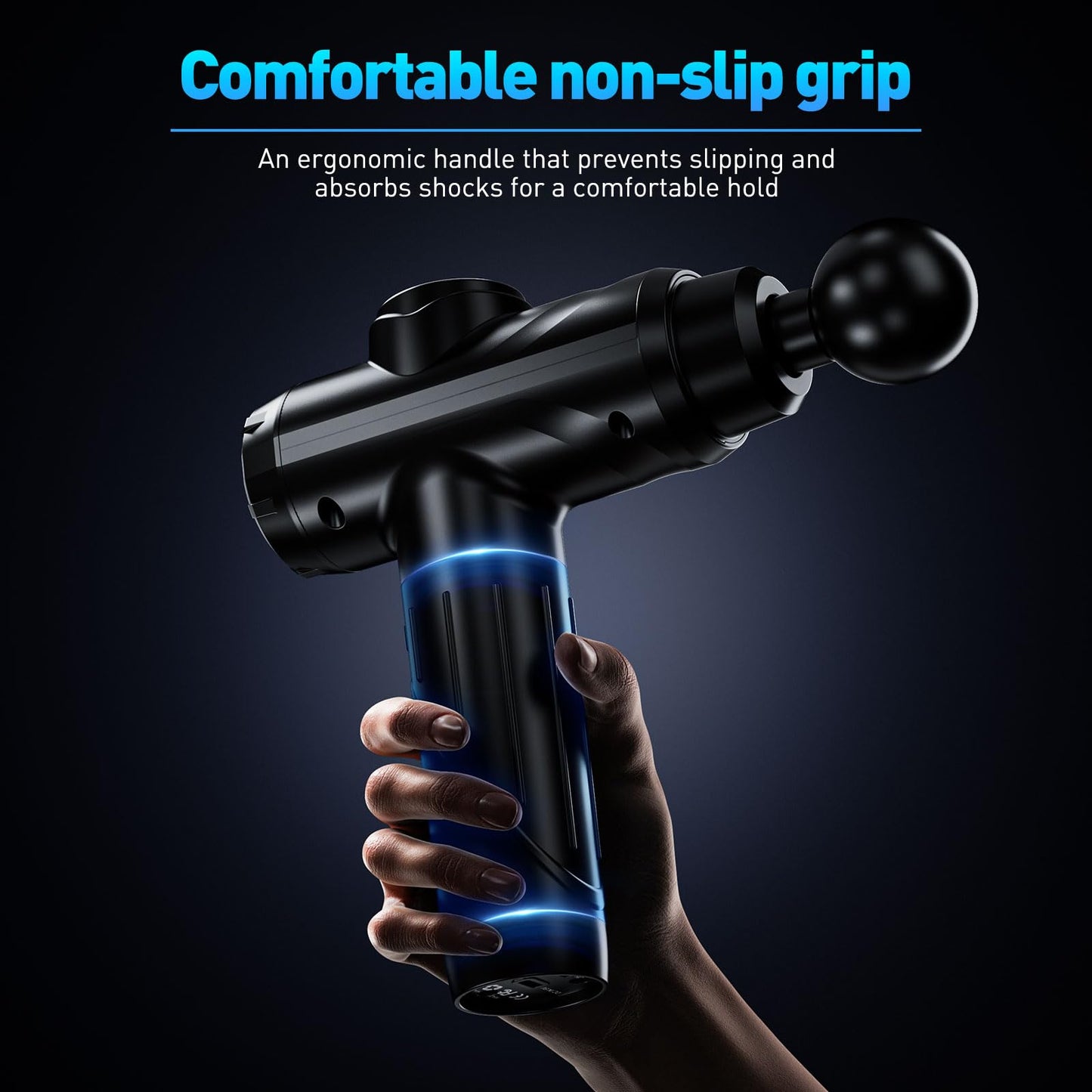 Massage Gun, Deep Tissue Percussion Massager for Pain Relief, Super Quiet Portable Body Relaxation Electric Muscle Massage Gun with 10 Attachment 30 Speed