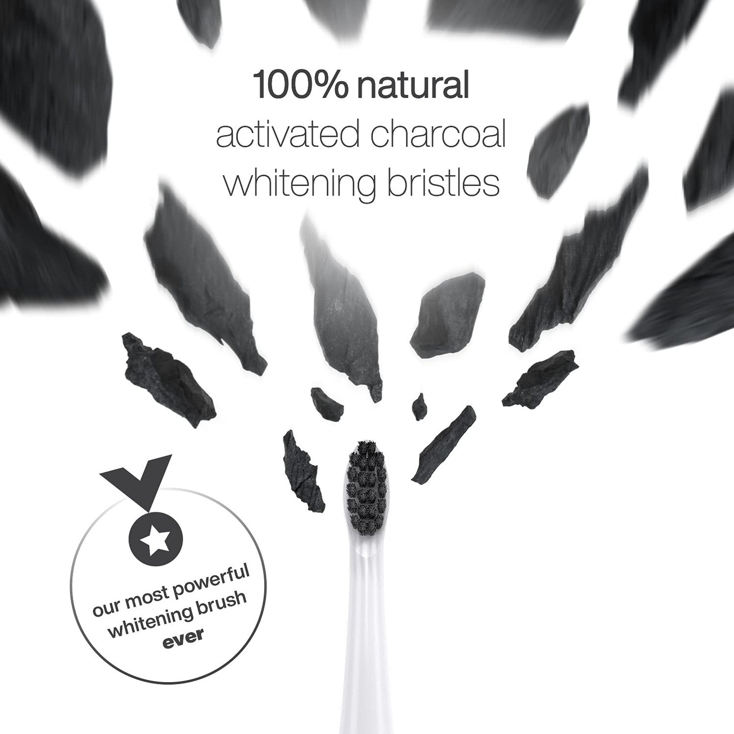AquaSonic Pulse – Ultra Whitening Electric Toothbrush w Activated Charcoal Whitening Bristles – Sonic Rechargeable toothbrush – 3 Modes & Smart Timers – Lasts 45 days – Home & Travel Toothbrush