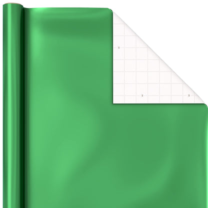 Hallmark Christmas Wrapping Paper Rolls - Solid Red, Green, Gold Metallic Foil Gift Wrap Paper (Set of 3 Rolls: 60 sq. ft. ttl.) for Holiday Parties, Hanukkah, Winter Weddings