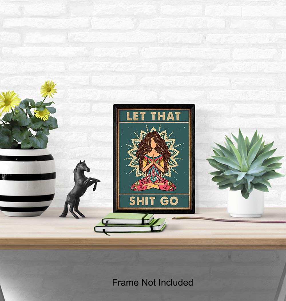 Zen Decor - Meditation Gifts - Spiritual Gifts for Women - Spa Wall Art Room Decor - Namaste Wall Art - Yoga Print - Meditation Decoration - Mandala Artwork - Boho New Age Buddhist Picture