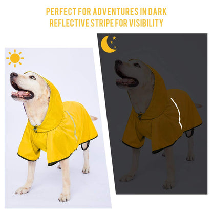 Petco Waterproof Dog Coat with Hood - Breathable, Adjustable, Yellow, 5XL
