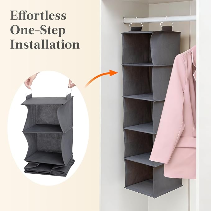 Lifewit 5 Tier Hanging Closet Organizer and Storage