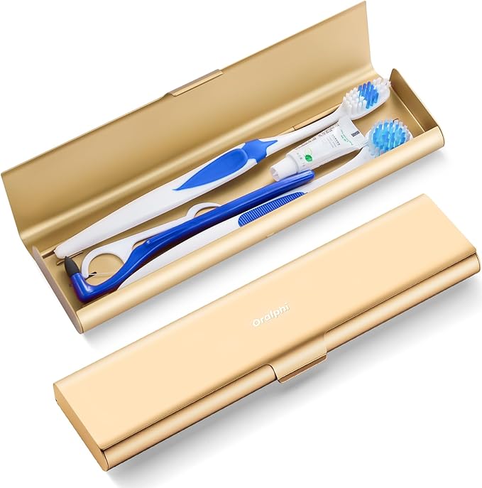 Wider Aluminum Toothbrush Travel Case, Portable Travel Toothbrush Holder