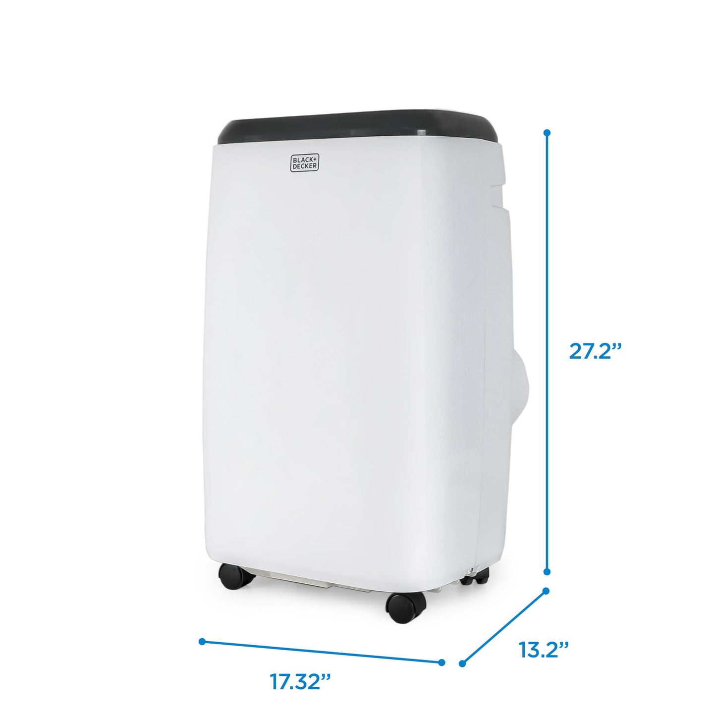 BLACK+DECKER Portable Air Conditioner, 10,000 BTU for Rooms Up To 450 Sq. Ft., Portable AC with Full Function Remote Control & Window Kit, BPT06WTB, White