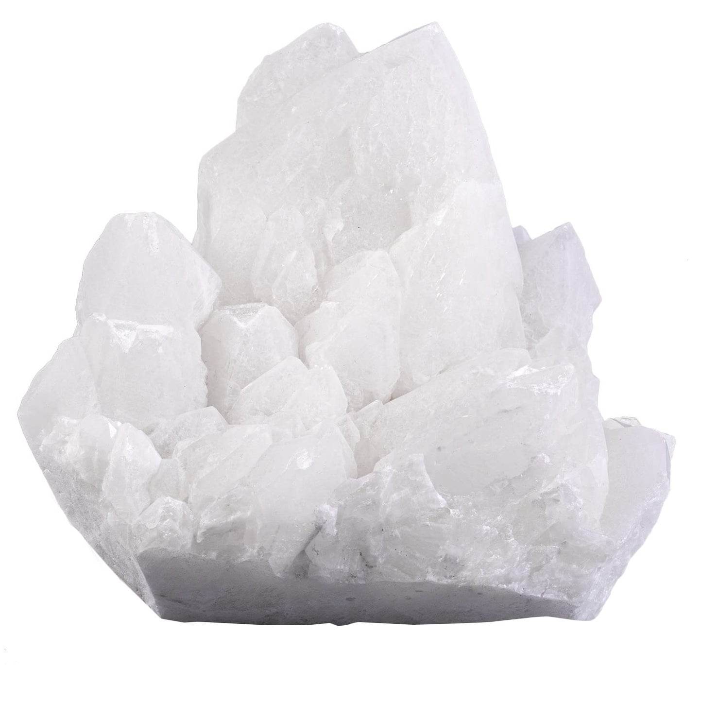 Nupuyai Natural Clear Quartz Crystal Cluster Stone Specimen Irregular Raw Rock Crystal Geode Home Decor for Healing/Meditation/Collection, 1.07-1.62 lb