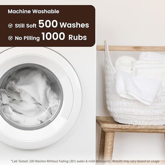 SEMAXE 100% Cotton Washcloths 12-Pack, 13 × 13 Inch Soft Luxury Face Towels –