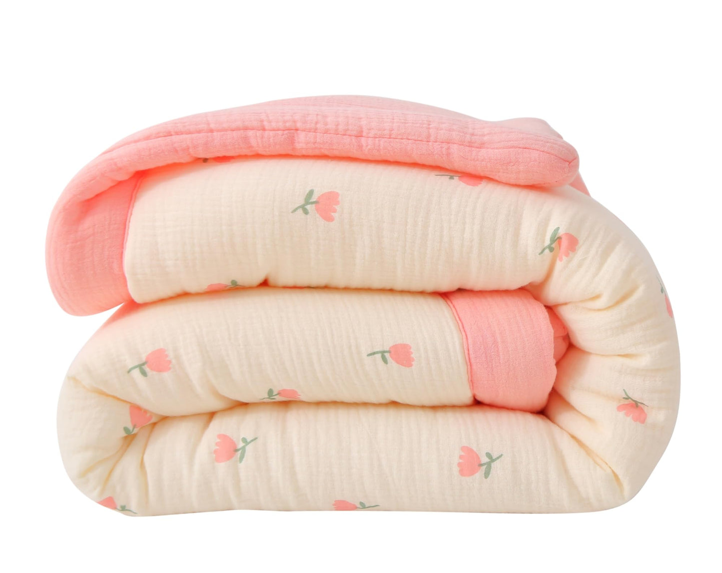 CLoucl Cotton Muslin Toddler Comforter/Quilt,Ultra Soft & Breathble Muslin Toddler Blanket,All Season Baby Blankets for Boys and Girls, Machine Washable,41"x48"