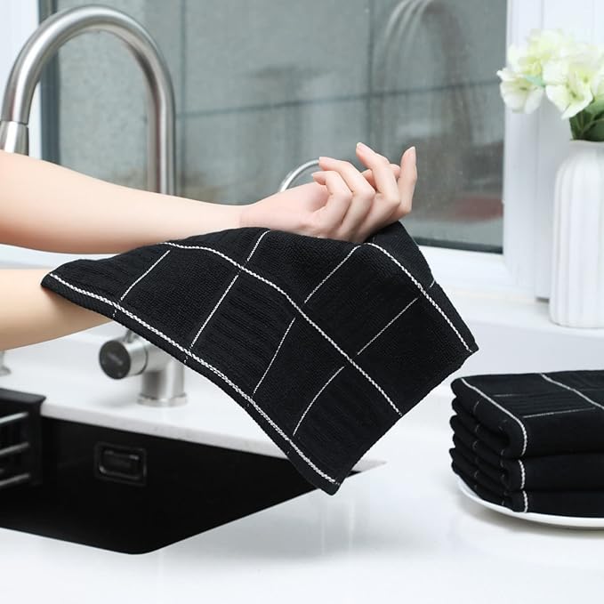 Glynniss Kitchen Towels and Dishcloths Set, Absorbent Dish Towels and Dish