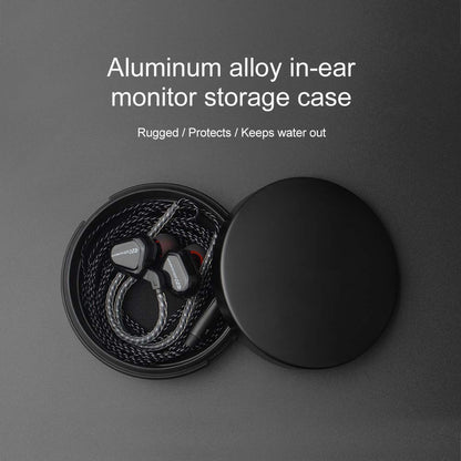 Universal Earbuds Case Mini Storage Hard Earphone Case Protective Waterproof Aluminum Alloy Housing for TRN V80 V10 V20 V60 V90 KZ AS10 Portable Travel Carrying Cases (No Logo)