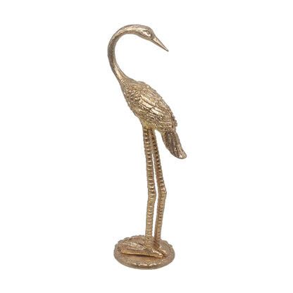 Tricune Metal Crane Ring Holder Stand for Jewelry, Engagement and Wedding Ring Display, Gold Decorative Ornaments Home Decor for Living Room, Bedroom, Desktop, Cabinets