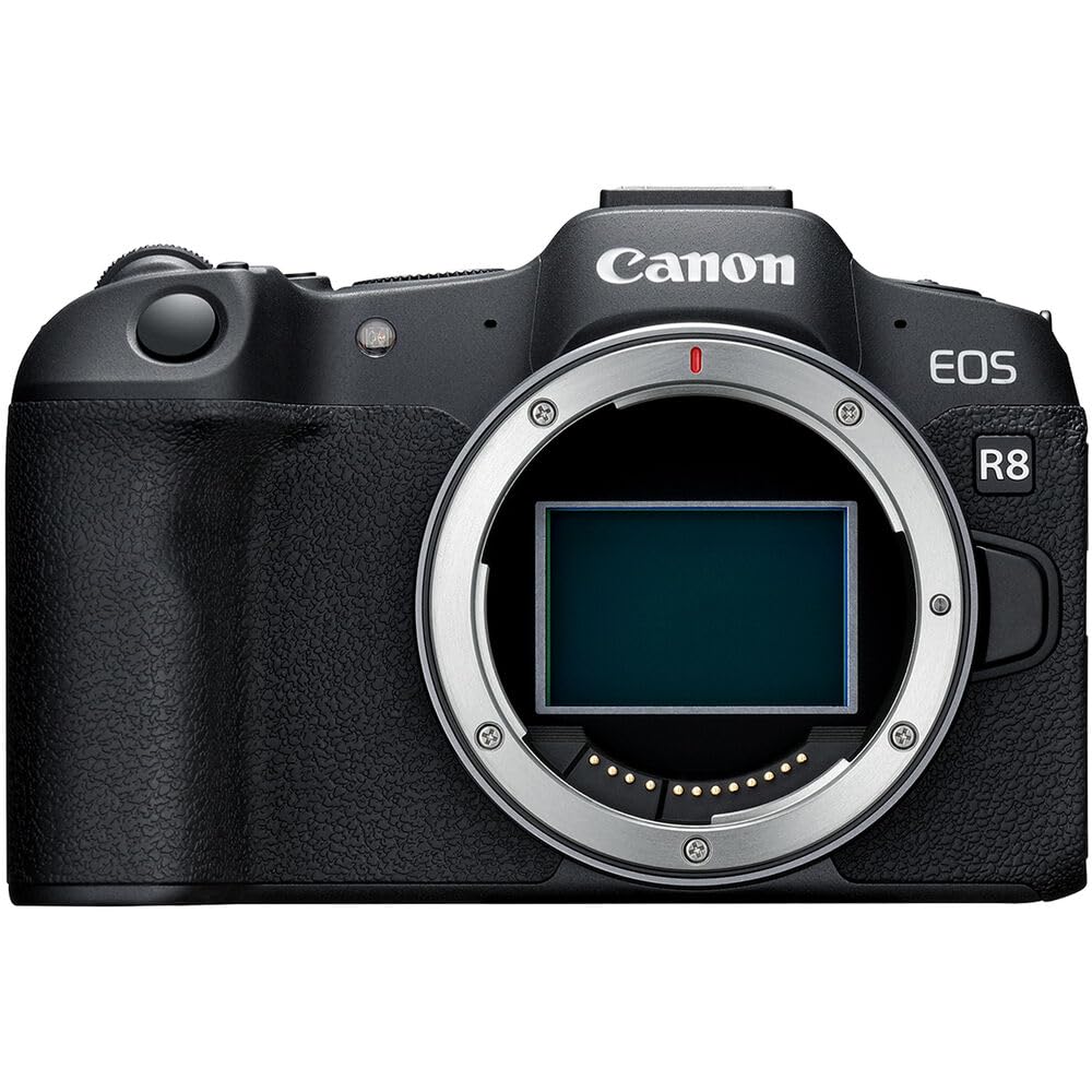 Canon EOS R8 Mirrorless Camera | 24.2MP Full Frame Sensor 4K 60p Video | Compact Lightweight Hybrid Camera for Travel and Content (3680C002) + Canon RF 24-70mm Lens + 64GB Card + Bag