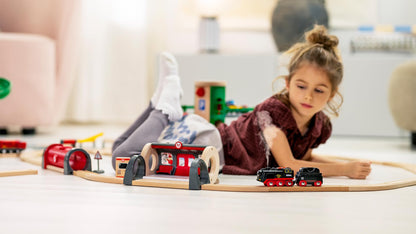 BRIO World Battery Powered Steaming Toy Train Engine for Children Age 3 Years Up for Kids