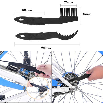 UILB Bike Chain Scrubber Set - Bicycle Chain CLEANING AGENT- 10 OZ Bike Chain Cleaner, Bicycle Durable Chain Gear Wheel Cleaning Brush Kit