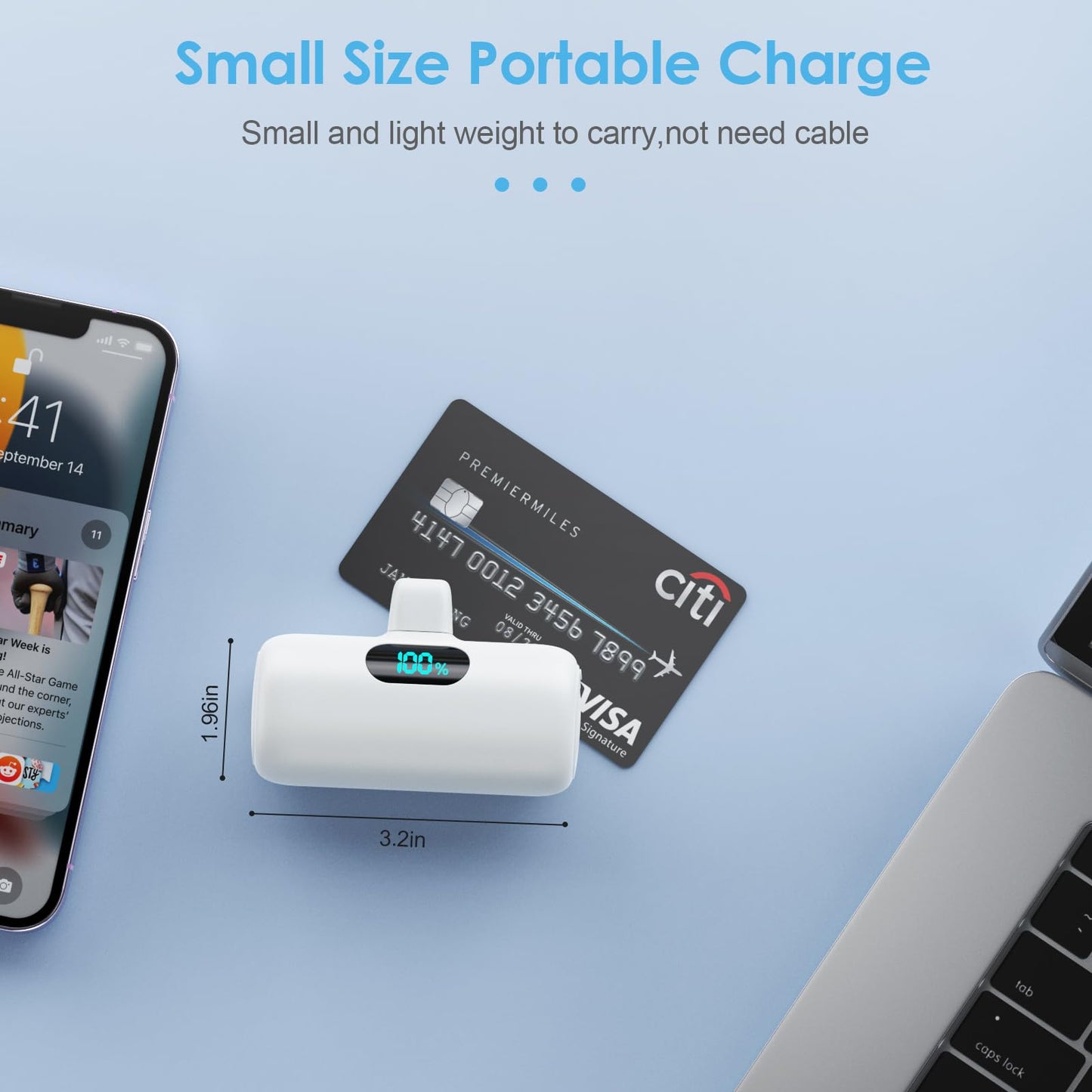 Small Portable Charger for iPhone,Upgraded 5000mAh PD Fast Charging Power Bank,Mini Battery Pack Backup Charger Compatible with iPhone 14/14 Pro Max/13/13 Pro/12 Pro/11/XS/XR/X/8/7/6 etc-Black