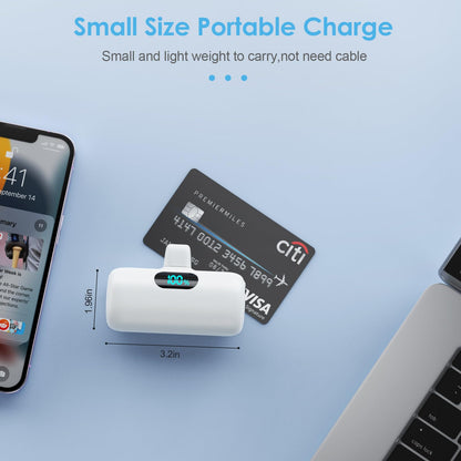 Small Portable Charger for iPhone,Upgraded 5000mAh PD Fast Charging Power Bank,Mini Battery Pack Backup Charger Compatible with iPhone 14/14 Pro Max/13/13 Pro/12 Pro/11/XS/XR/X/8/7/6 etc-Black
