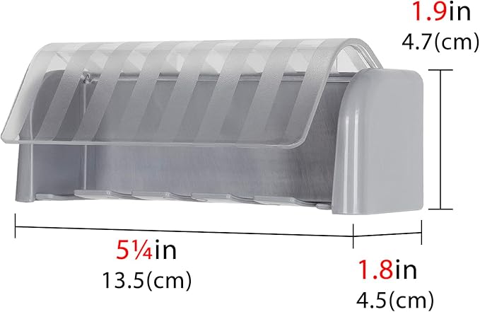 LUEXBOX 5 Slots Wall Mount Toothbrush Holder