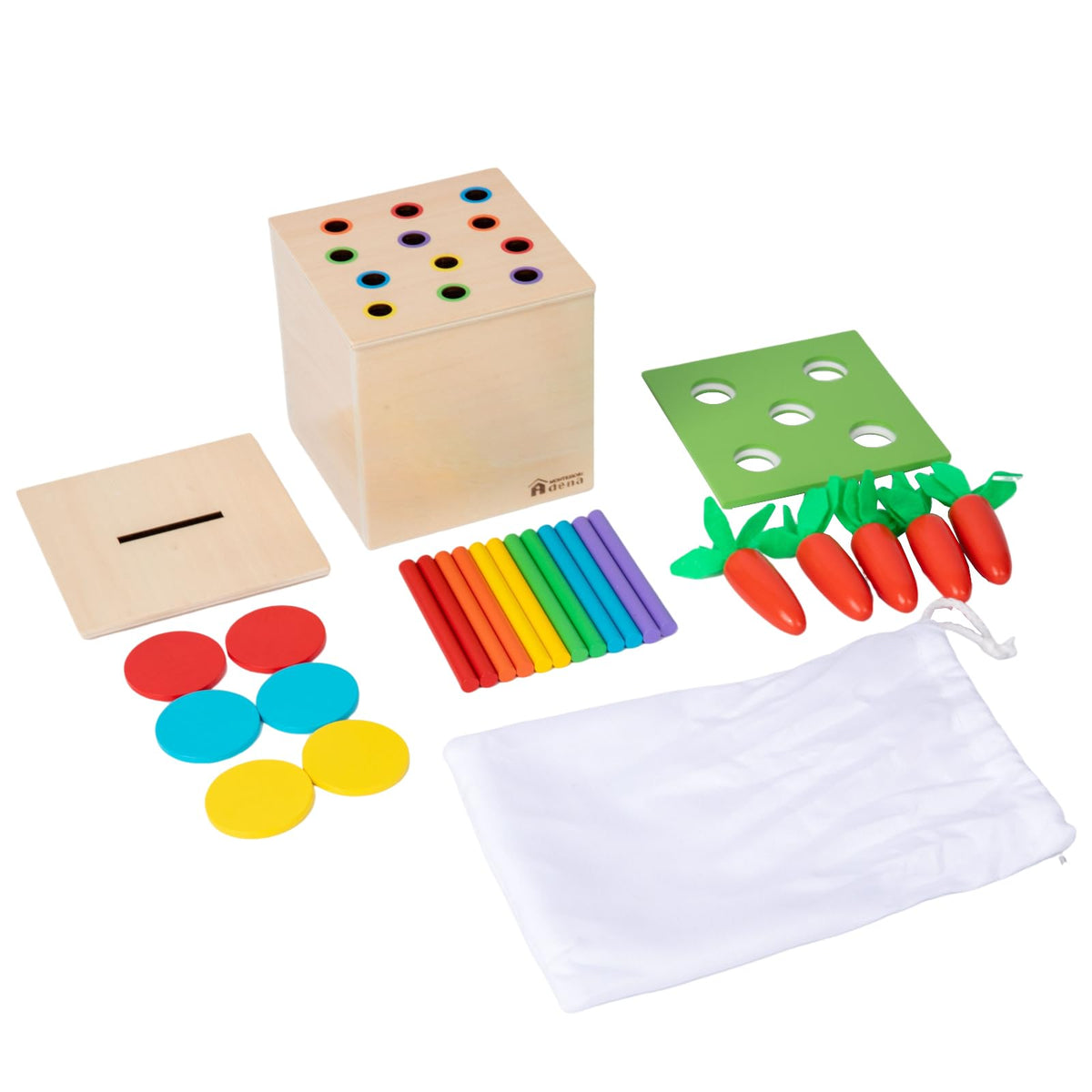 Adena Montessori 10 in 1 Wooden Play Kit 13-15 Months