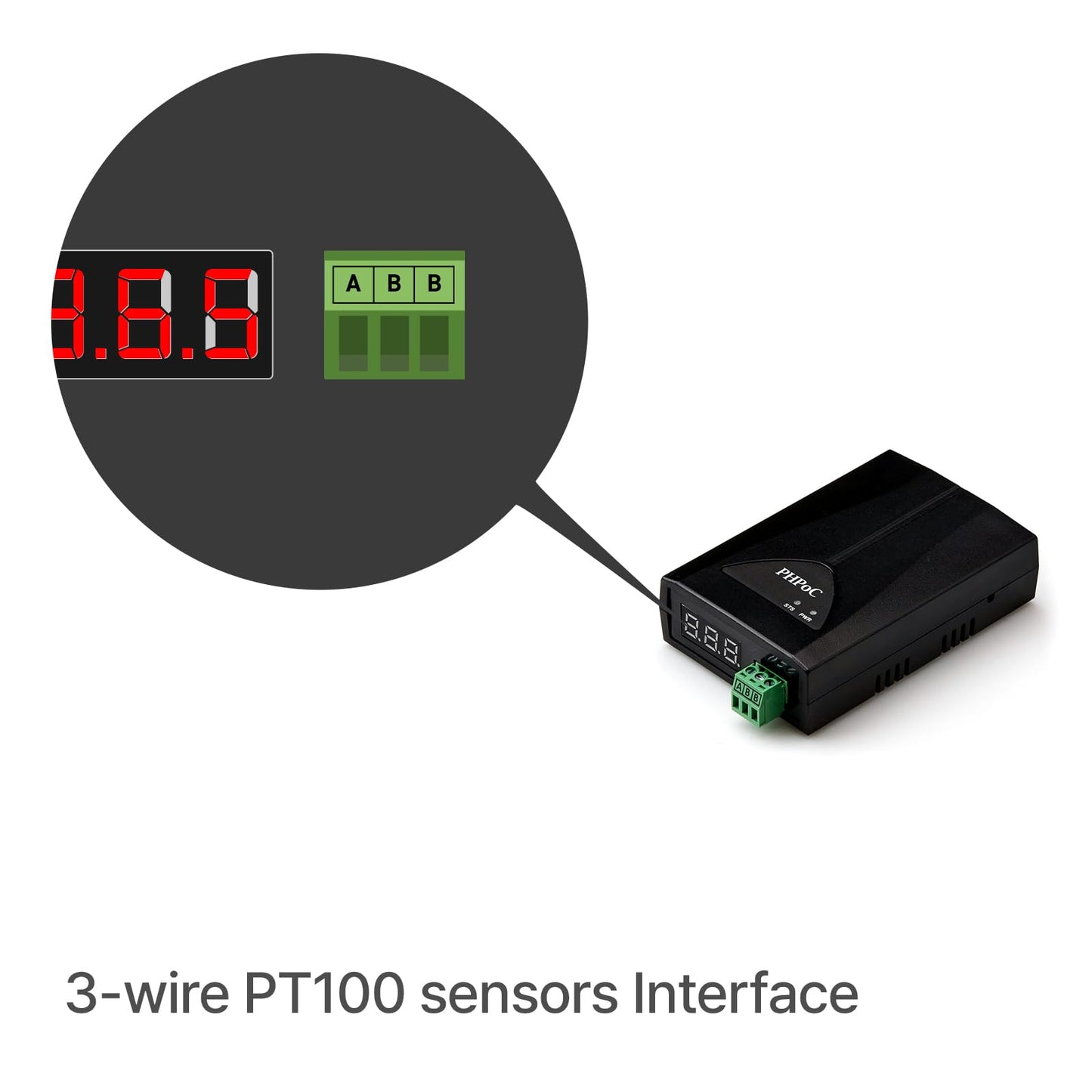 SOLLAE Systems Programmable PT100 RTD Temperature to Ethernet HTTP, MQTT, Modbus/TCP IoT Gateway, P5H-156
