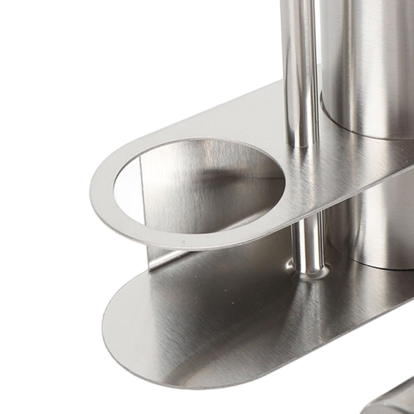 2 Pcs Salt and Pepper Shakers Set, Seasoning Grinder Bottle Set Stainless Steel Salt Pepper Containers Set with Shelf and Caps, Spice Rack for Kitchen (Large)