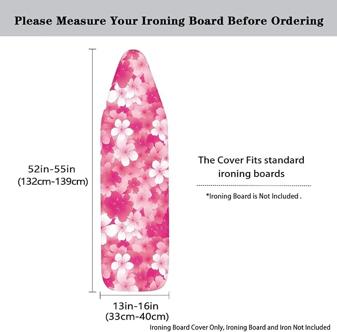 Cherry Blossom Ironing Board Cover, Soft Stain Resistant Ironing Board Protrctor