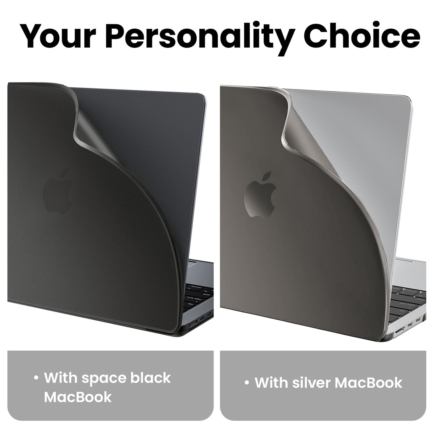 BlueSwan Case compatible with Macbook Pro 14 inch M4 M3 M2 M1 A3112 A3185 A3401 A2918 A2992 A2779 A2442, Released in 2021-2024, Matte Anti-fingerprint PP Protective Cover Shell, Frosted Black