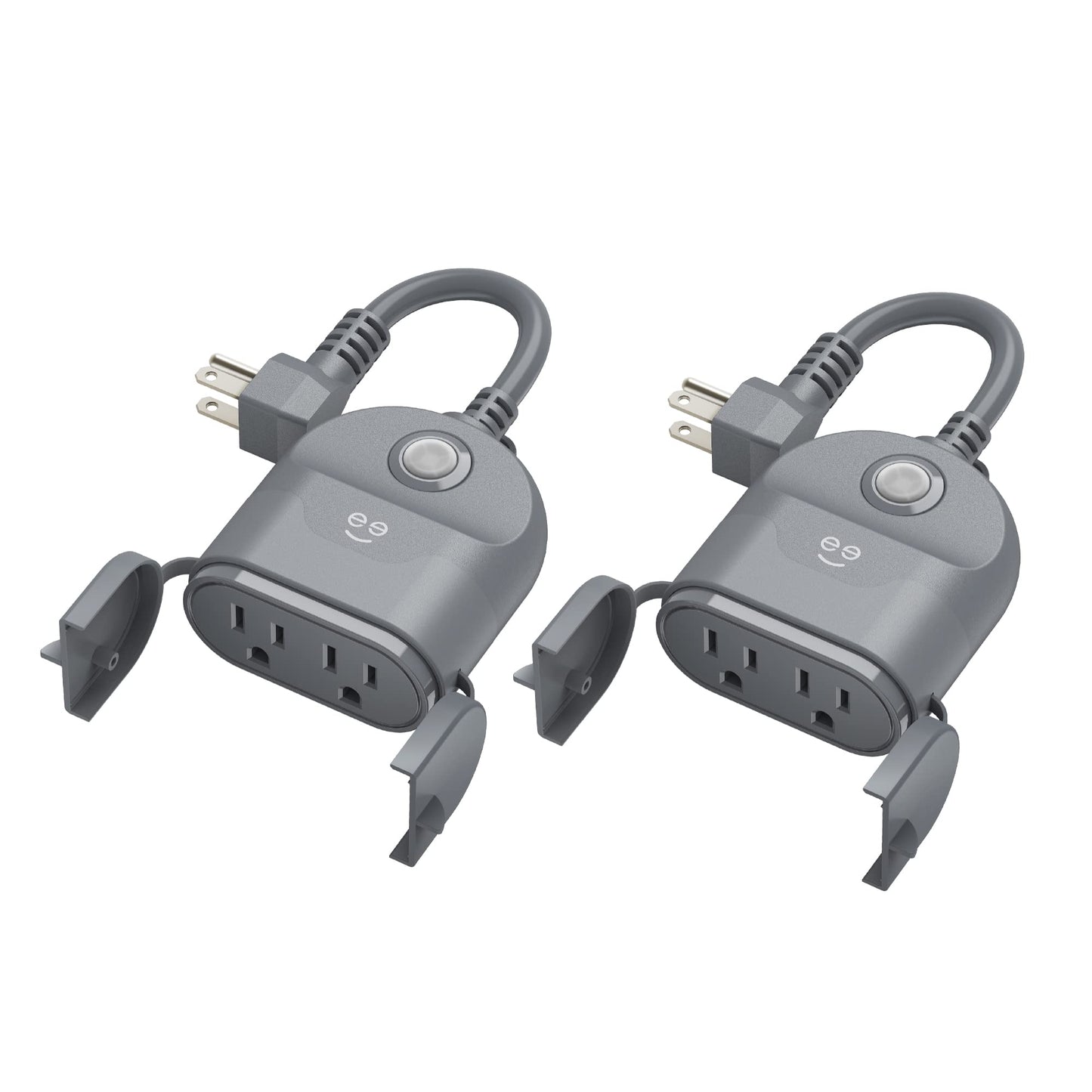 Geeni Outdoor Duo Wi-Fi Smart Plug, Weatherproof Dual Socket, Wireless Remote Control, Works with Alexa & Google Home, 2 Outlets