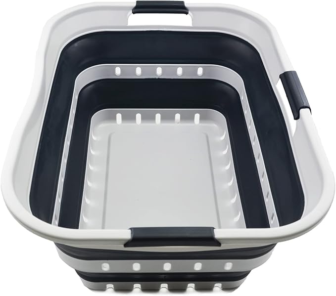 SAMMART 42L Collapsible Plastic Laundry Basket