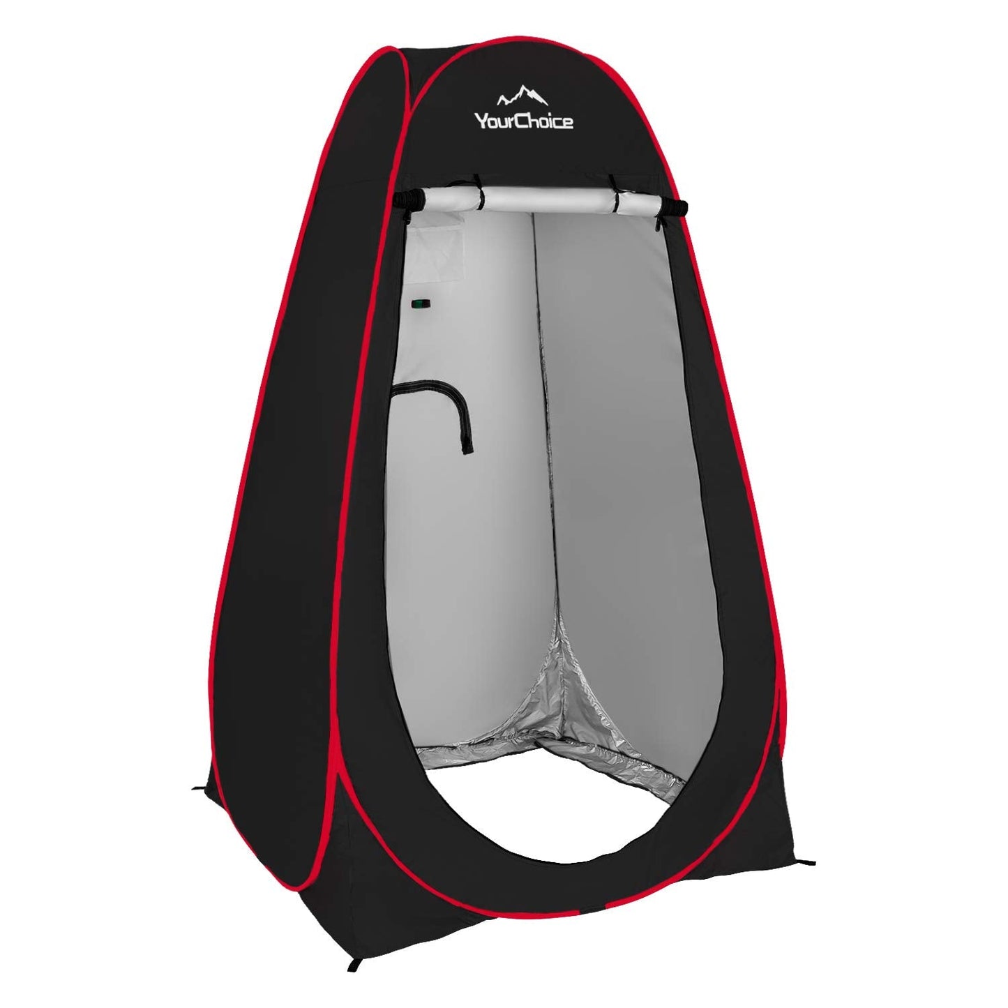 Your Choice Pop Up Privacy Shower Tent - Portable Changing Tent for Camping, Beach & Hiking - 6.2FT Lightweight with Carry Bag, Quick Setup & Full Coverage - Black