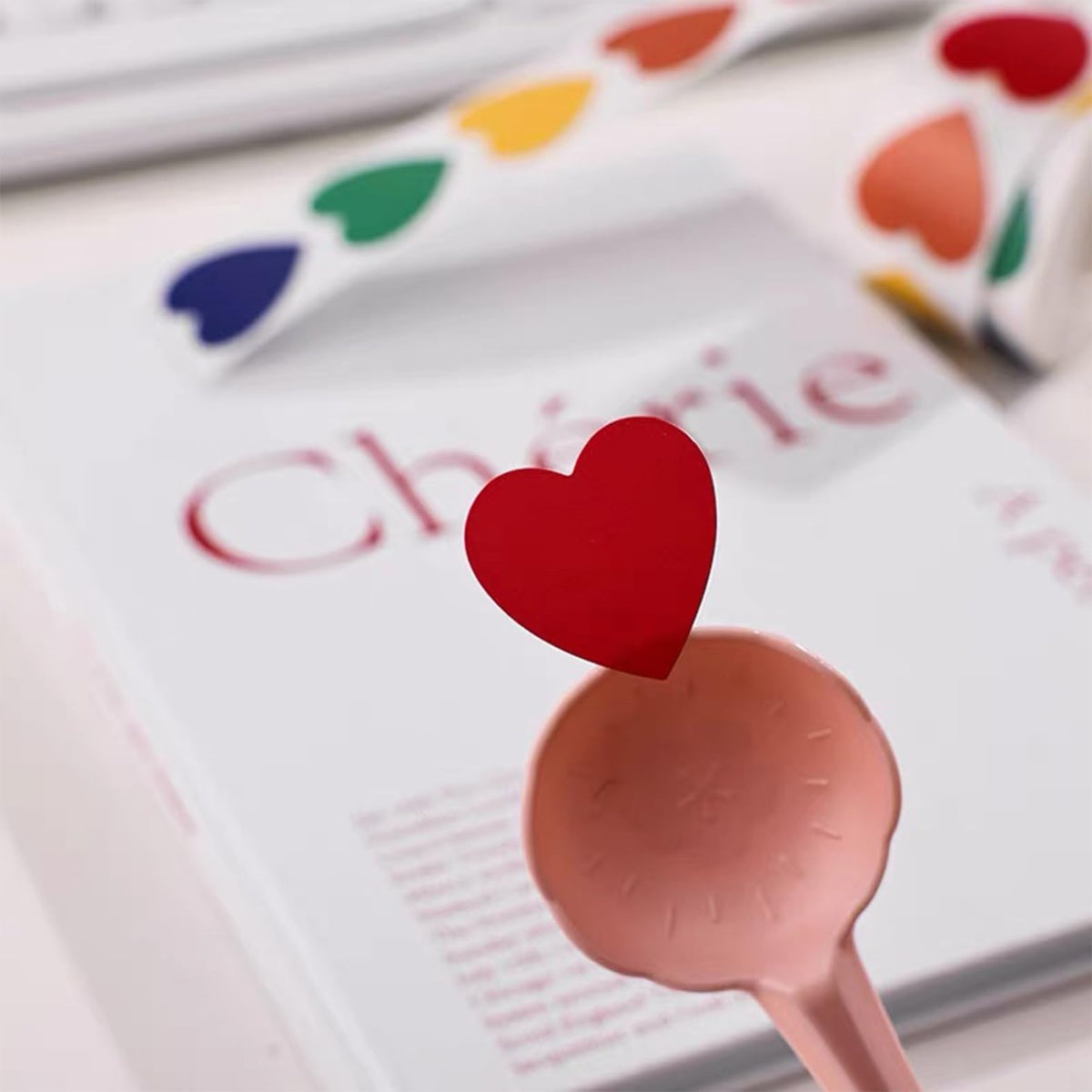 Yucenora 500 Pcs Heart Stickers, 1 Inch Colorful Cute Love Labels for Envelopes, Wedding, Crafting, Scrapbooking, Gift Card (Multicolor)