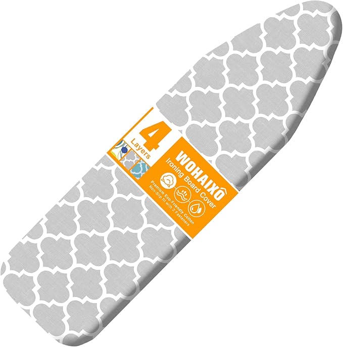 Ironing Board Cover and Pad, Standard Size 15" x 54" Iron Board Replacement