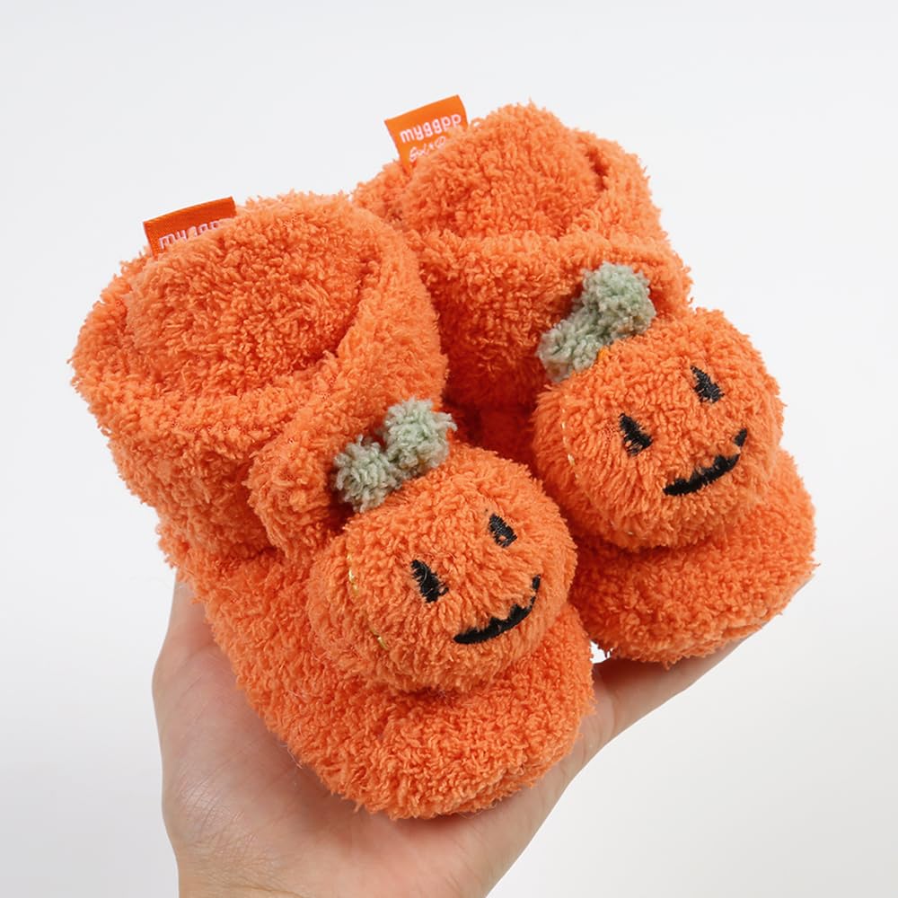 QWZban Halloween Baby Booties Infant Newborn Boys Girls Slippers Warm Crib Sock Shoes Indoor First Walker Prewalker