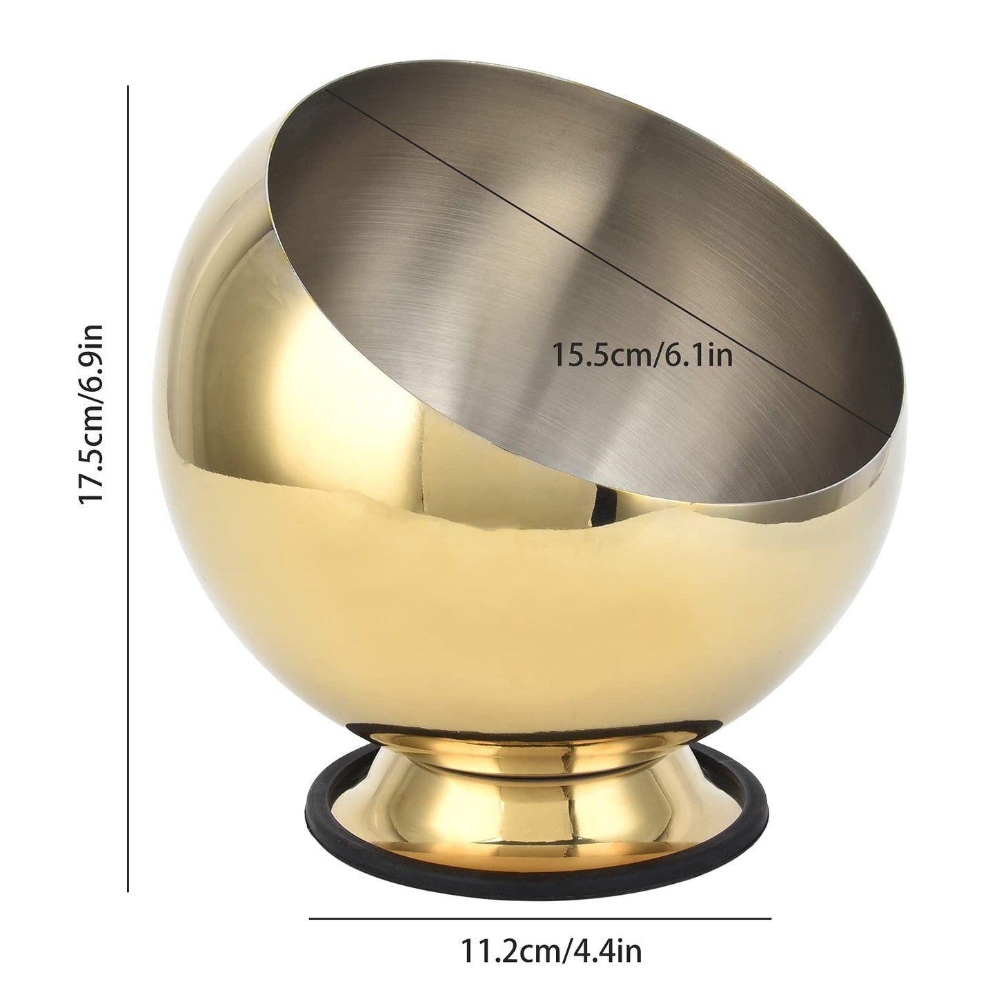 Tomotato Stainless Steel Sugar Bowl, Oblique Mouth Sugar Bowl Sugar Cube Holder, Candy Jar Cookies Mints Holder Bowl, Hot Pot Restaurant Seasoning Jar Condiment Pot for Home Kitchen Coffee Bar (M)
