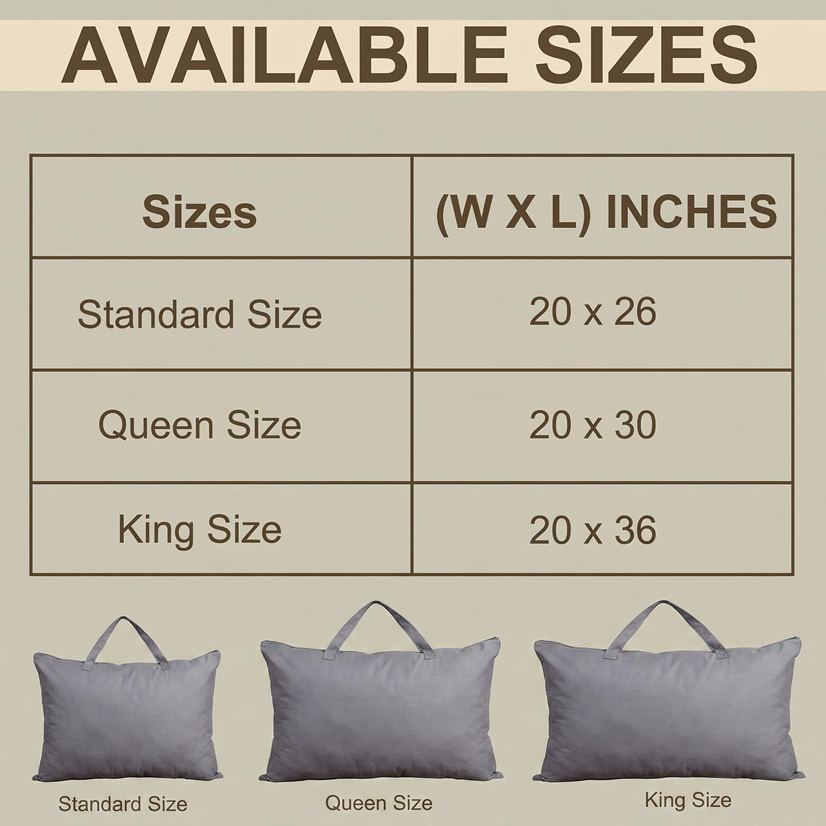 GliCraft 2 Pack 100% Cotton 20"x 36" Grey Canvas Travel Pillow Storage Bag with Handles for Home Travel Beddings Comforters Blankets Saree Linens Organizer Thick Soft Breathable Closet Bags
