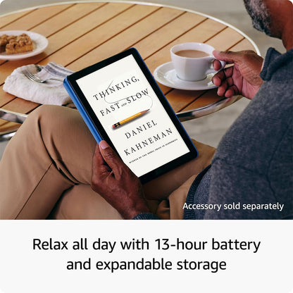 Amazon Fire HD 10 tablet (newest model) built for relaxation, 10.1" vibrant Full HD screen, octa-core processor, 3 GB RAM, 32 GB, Lilac