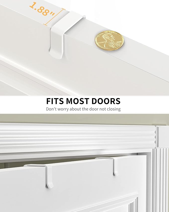 Moforoco White 6-Tier Over Door Pantry Organizer, Pantry Organization Storage