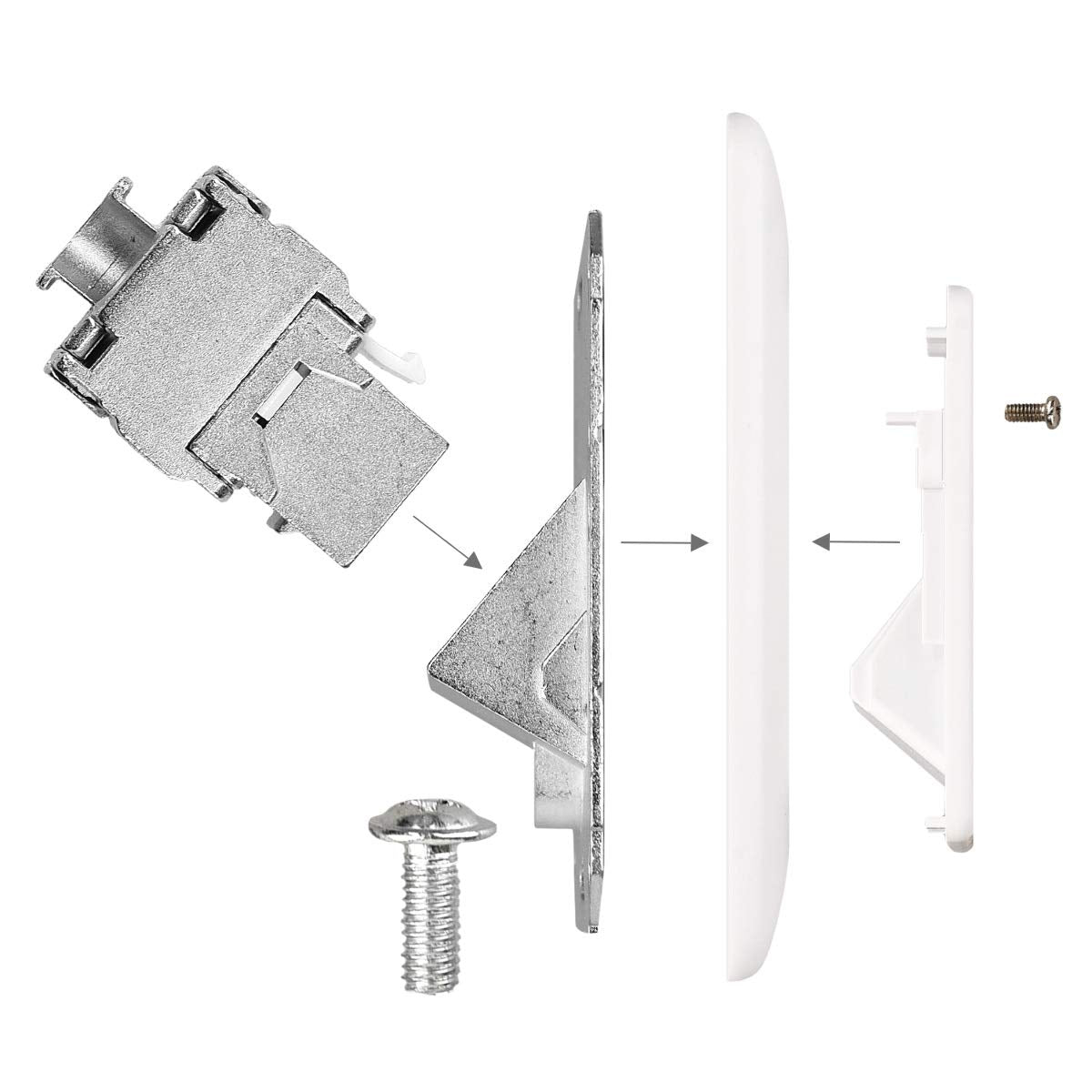 kwmobile Keystone Module Kit - Includes (8) CAT6A Shielded Keystone Jack RJ45 Ethernet Module 10G + (4) 2-Port Wall Plate and Shielded Metal Housing