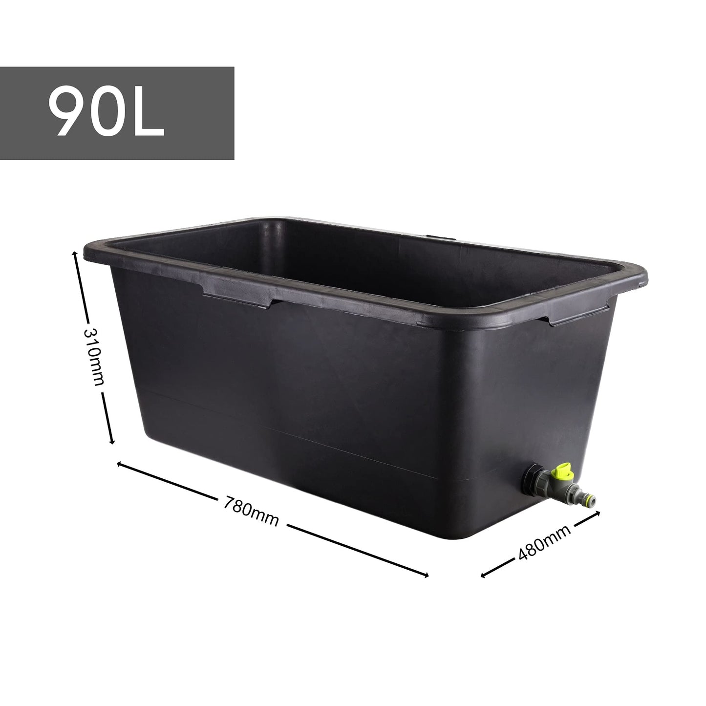 Bortaberg Bathtub With Foldable Metal Stand, Drain Valve for Dogs and Cats Included, Portable, Pet Paddling Pool with a Tap, Plastic Dog Pool, 4 sizes (90L; 78x48x31[cm]+stand)