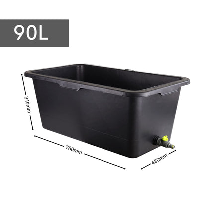 Bortaberg Bathtub With Foldable Metal Stand, Drain Valve for Dogs and Cats Included, Portable, Pet Paddling Pool with a Tap, Plastic Dog Pool, 4 sizes (90L; 78x48x31[cm]+stand)