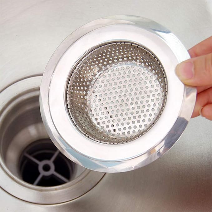 4.5 Inch Diameter Rim Heavy Duty Stainless Steel Kitchen Sink Basket Strainer