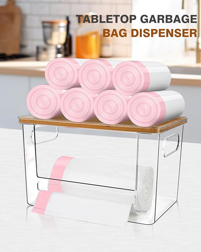 Trash Bag Holder, Acrylic Garbage Bag Dispenser