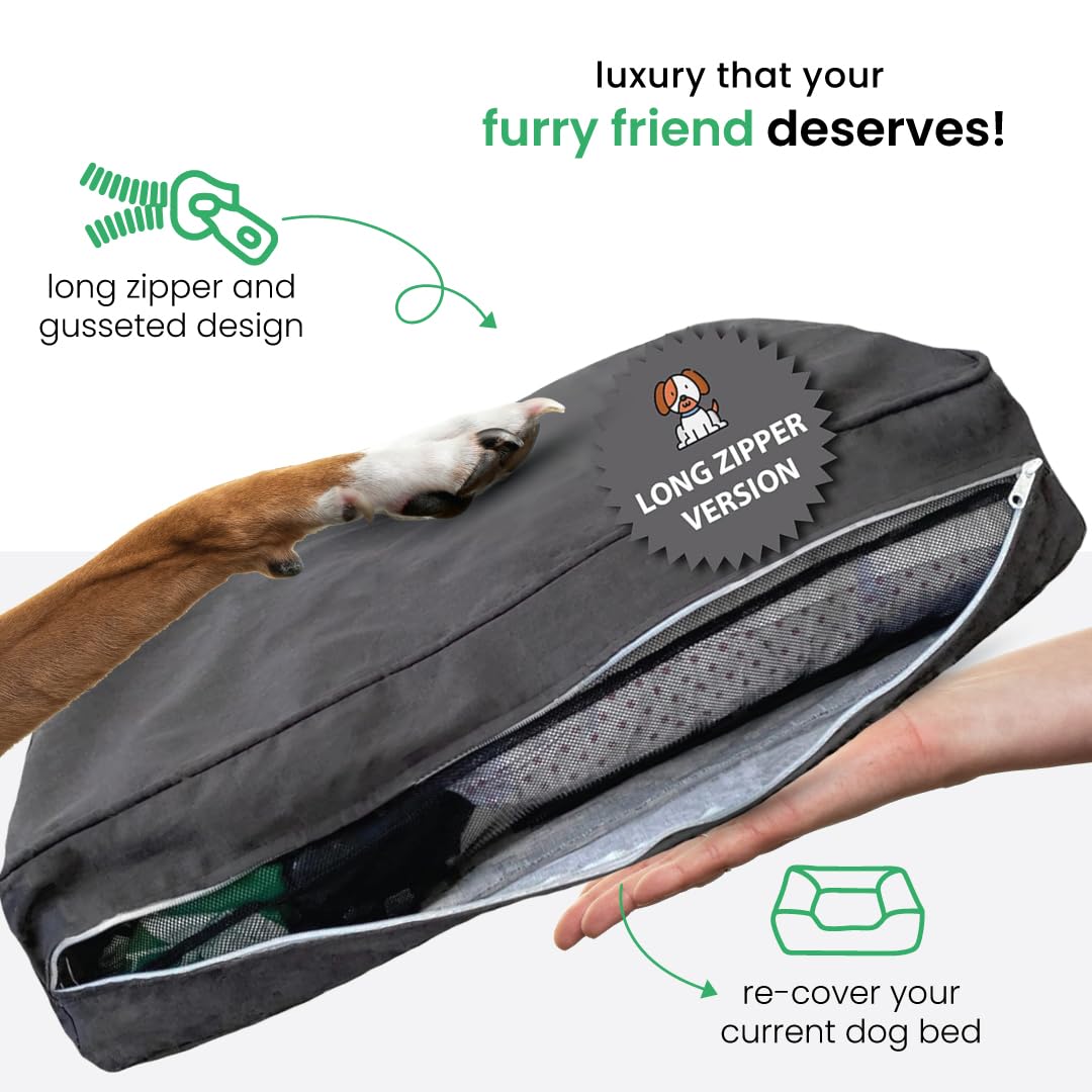 Molly Mutt Medium to Large Dog Bed Cover - I’M A Realist Print - Measures 27”X36”X5’’ - 100% Cotton - Durable - Breathable - Sustainable - Machine Washable Dog Bed Cover (dd45ab)