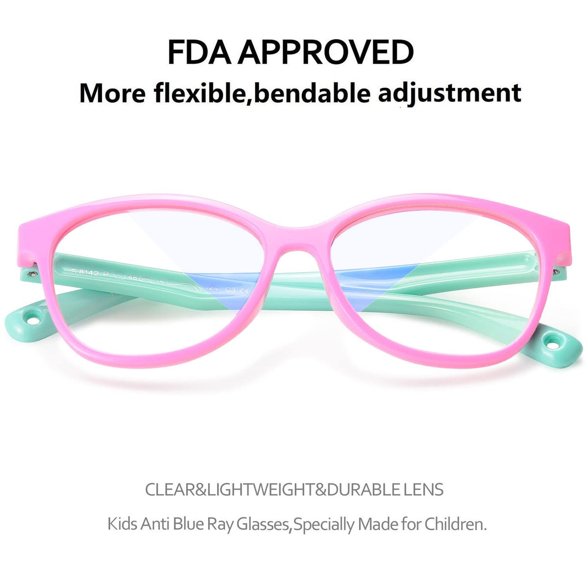 SEEAFUN Blue Light Glasses for Kids Girls Boys with Cute Car Case, UV400 Protection, Anti Blue Ray Age3-12