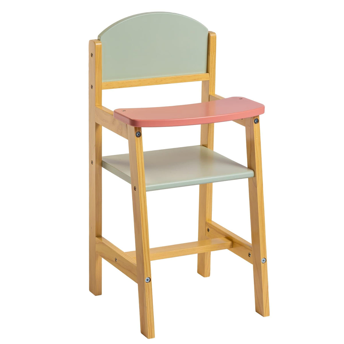 JC Toys Parfait Collection | Deluxe Wooden Doll Toy High Chair | for Dolls and Stuffed Animals up to 20" | Ages 3+ | Twiggly Toys