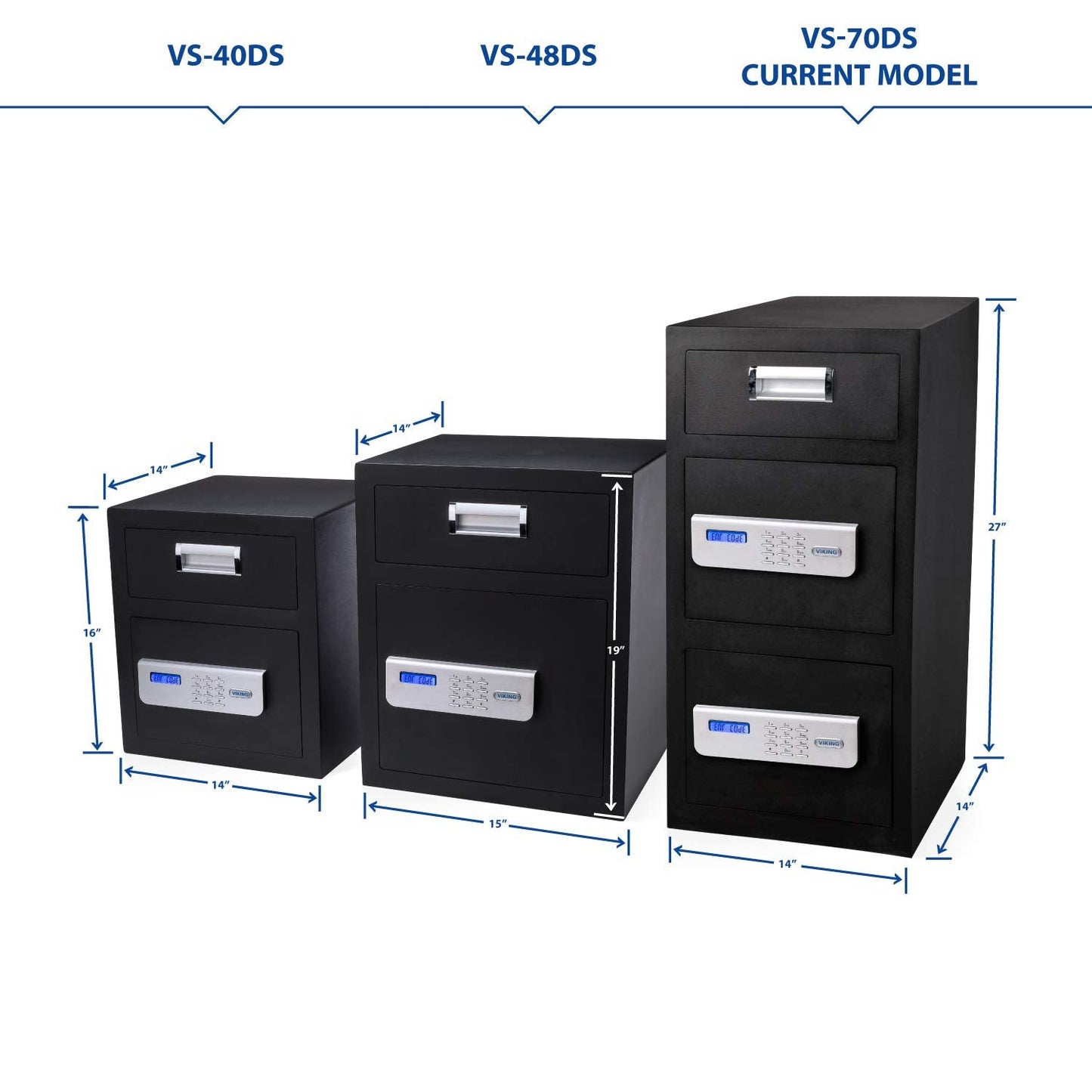 Viking Security Safe VS-70DS Heavy Duty Large Double Door LCD Electronic Depository Safe