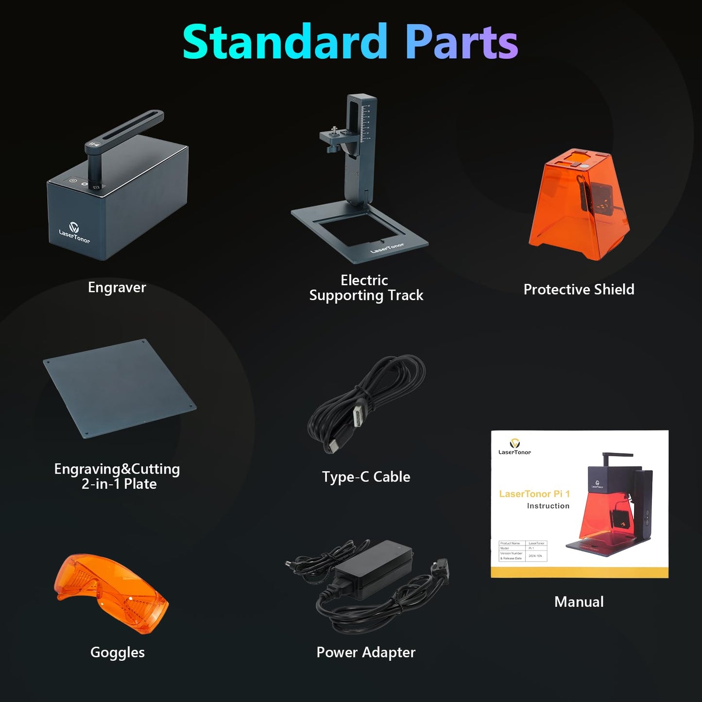 LaserTonor Pi1 10W Laser Engraver Handheld,Portable 1kg Diode Engraving and Cutter Machine 360°‌‌ Full-Angle Engraving,63600mm/min Fast Speed & 0.05mm Precision for Wood/Leather/Coated Metal,Basic